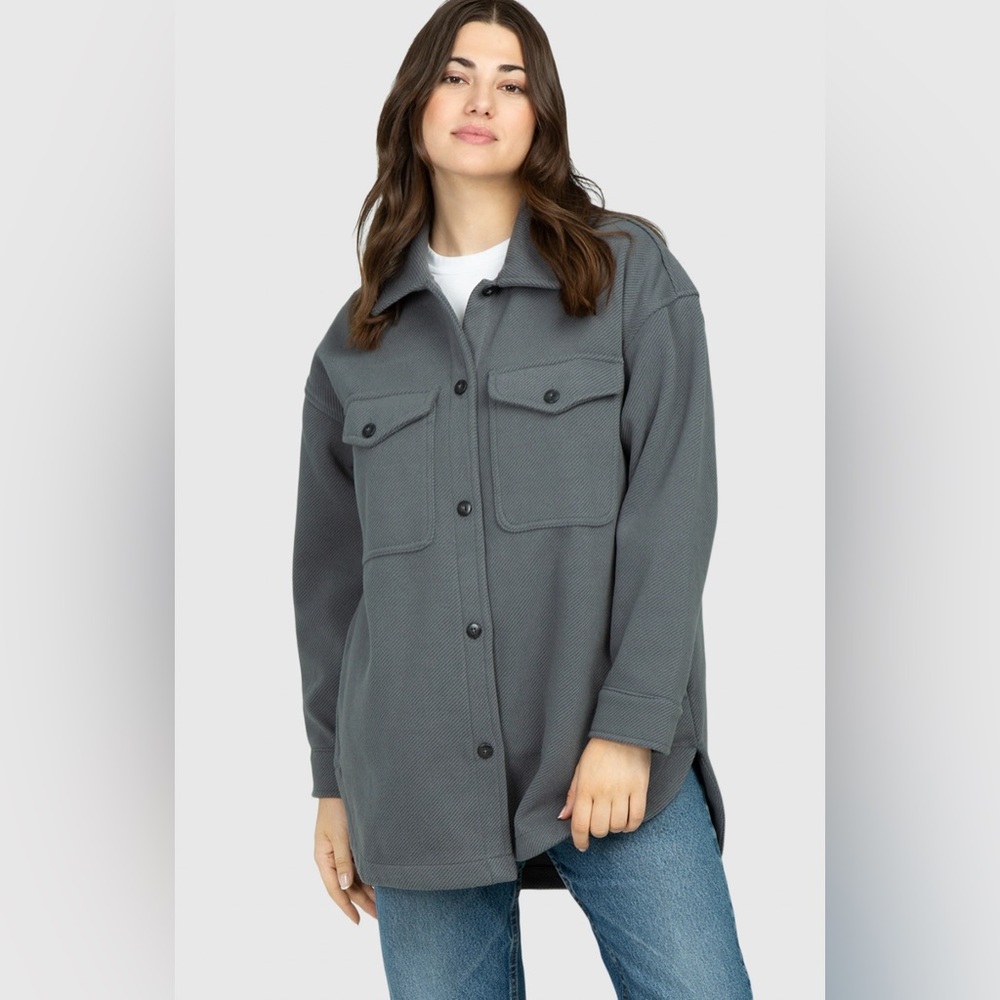 Boston Traders Oversized Twill Knit Shacket